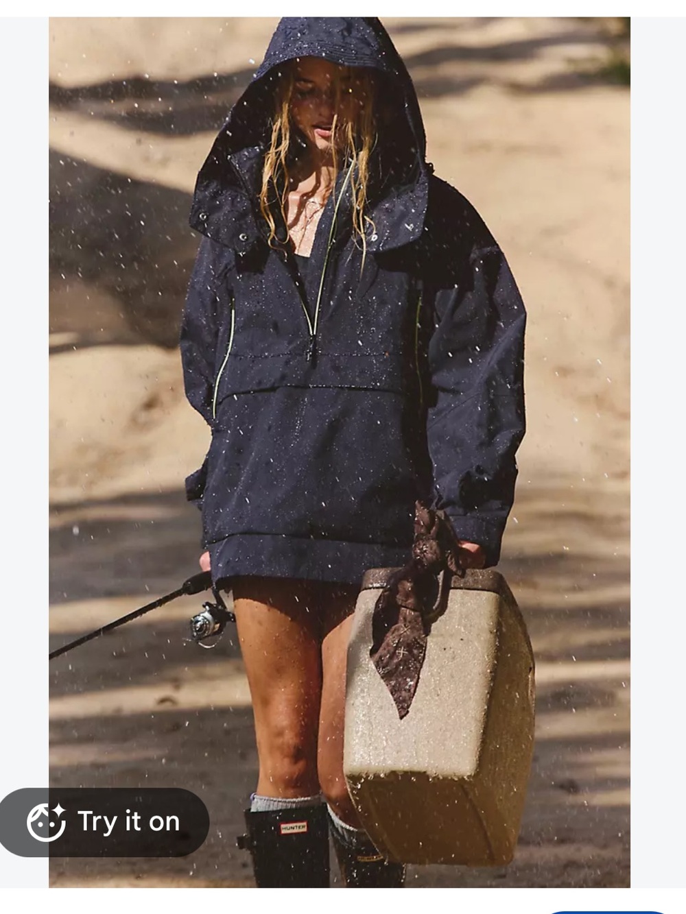 Free people movement Singin' In The Rain Packable Waterproof Pullover